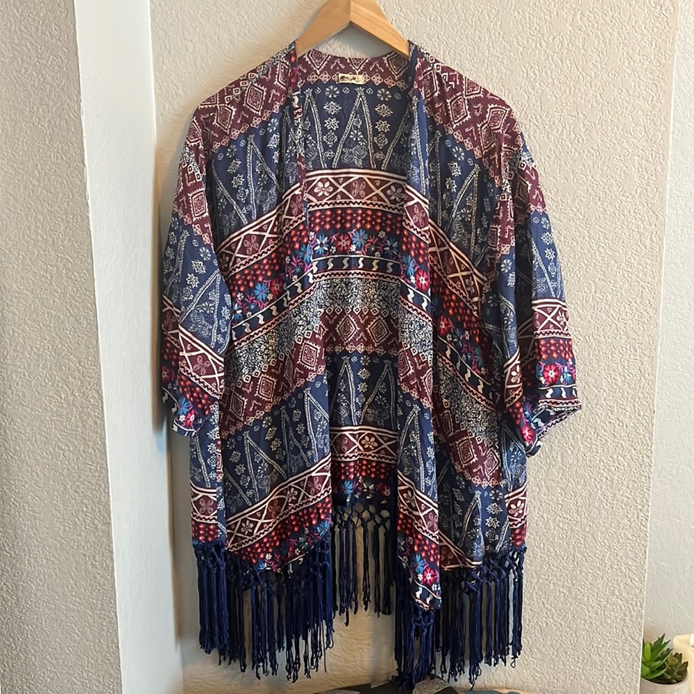 Oversized Patterned Cardigan